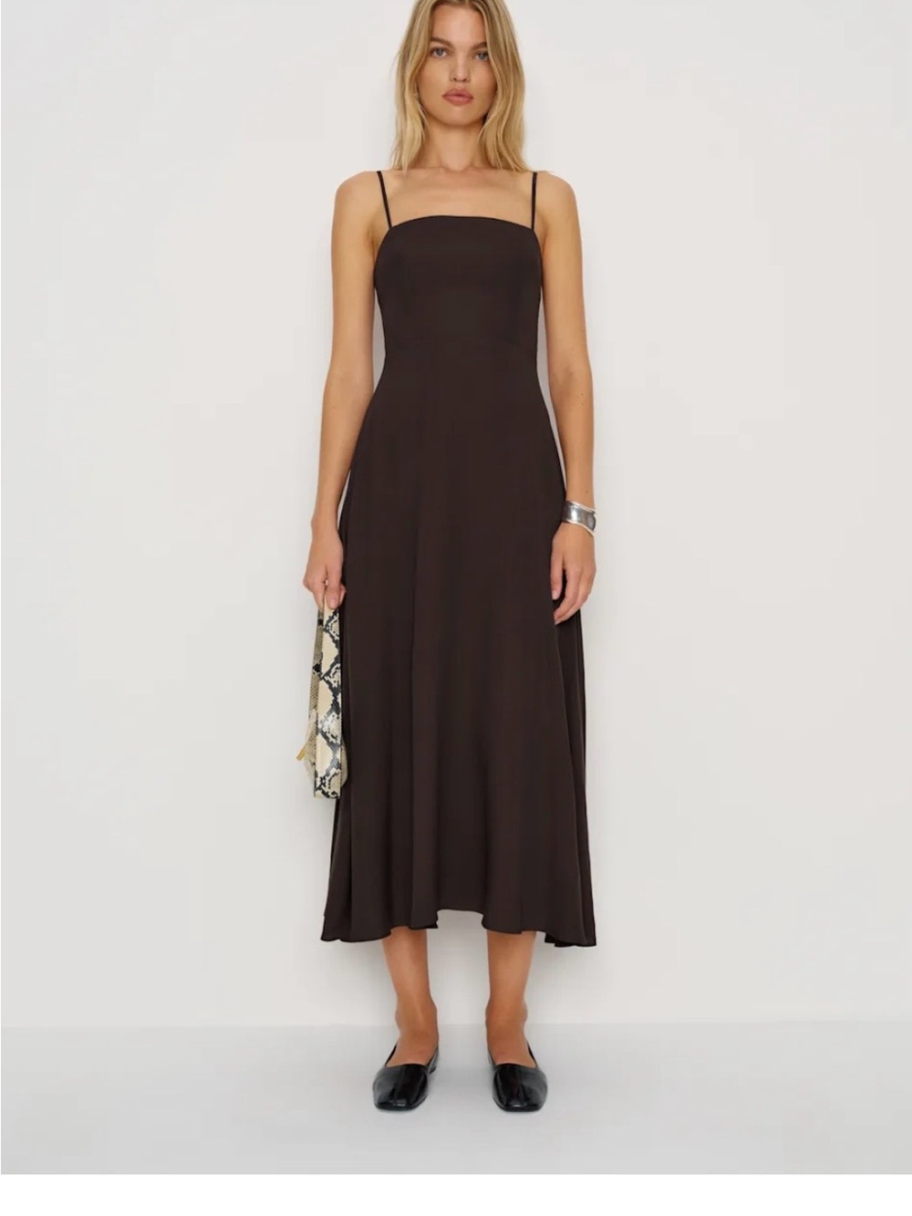 🔴 Reformation Monette Dress Mole (Brown)